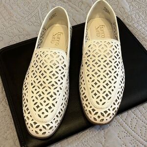 White Franco Sarto Vented loafers size 8